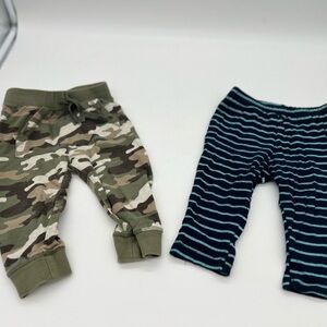 Koala Baby And HM Camo And Striped Blue Pants Bundle 9-12 M And 12 M